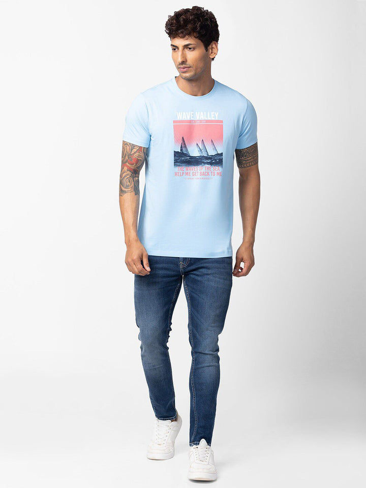 SPYKAR Men Printed Cotton T-shirt