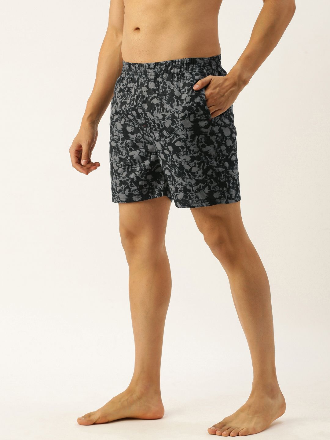 The Indian Garage Co Men Black & Grey Printed Boxers 0620-BXR05-13