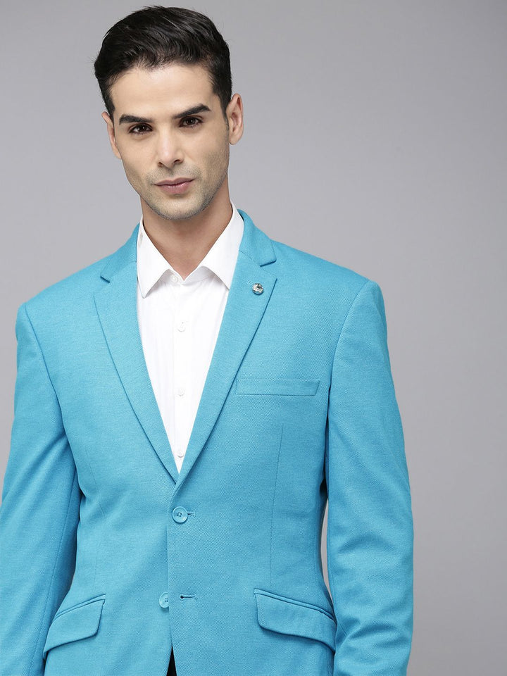 Park Avenue Solid Regular Fit Single-Breasted Formal Blazer