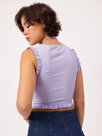 DressBerry Bold Minimalism Square Neck Sleeveless Crop Top