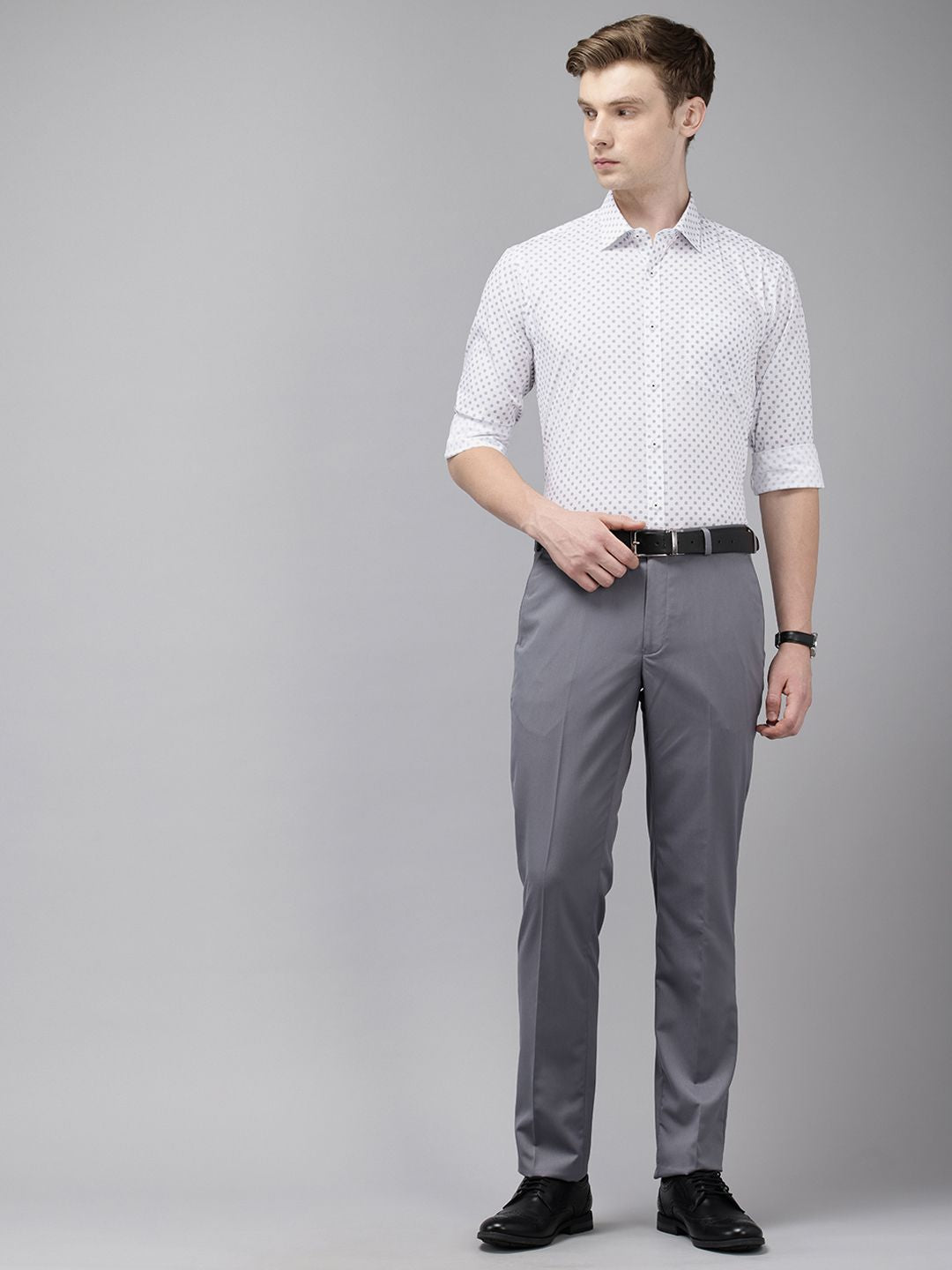 Park Avenue Slim Fit Floral Printed Formal Shirt