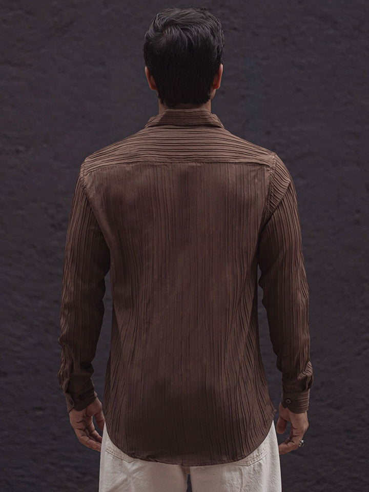 Powerlook India Slim Striped Spread Collar Shirt