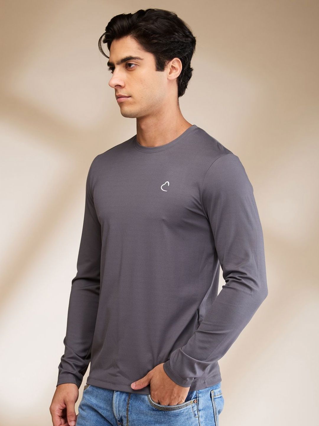 Being Human Men Solid Round Neck Cotton Slim Fit T-shirt