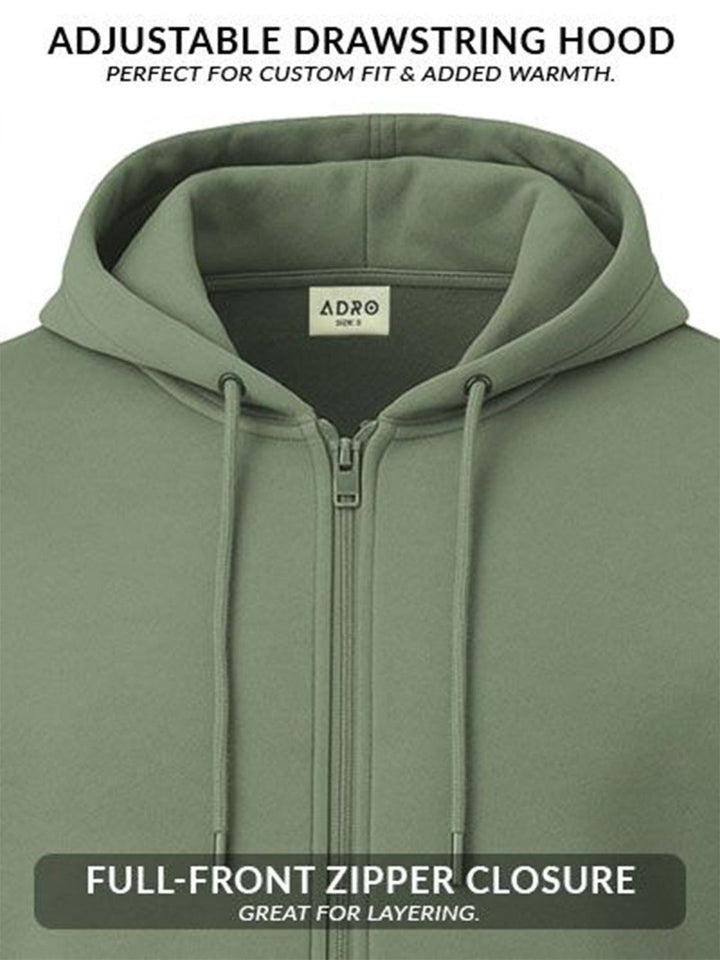 ADRO Men Printed Hooded Sweatshirt