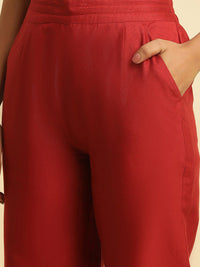 W Women Ethnic Parallel Trousers