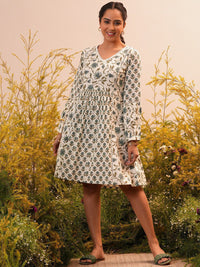 Libas Ethnic Motifs Print Cotton A-Line Dress