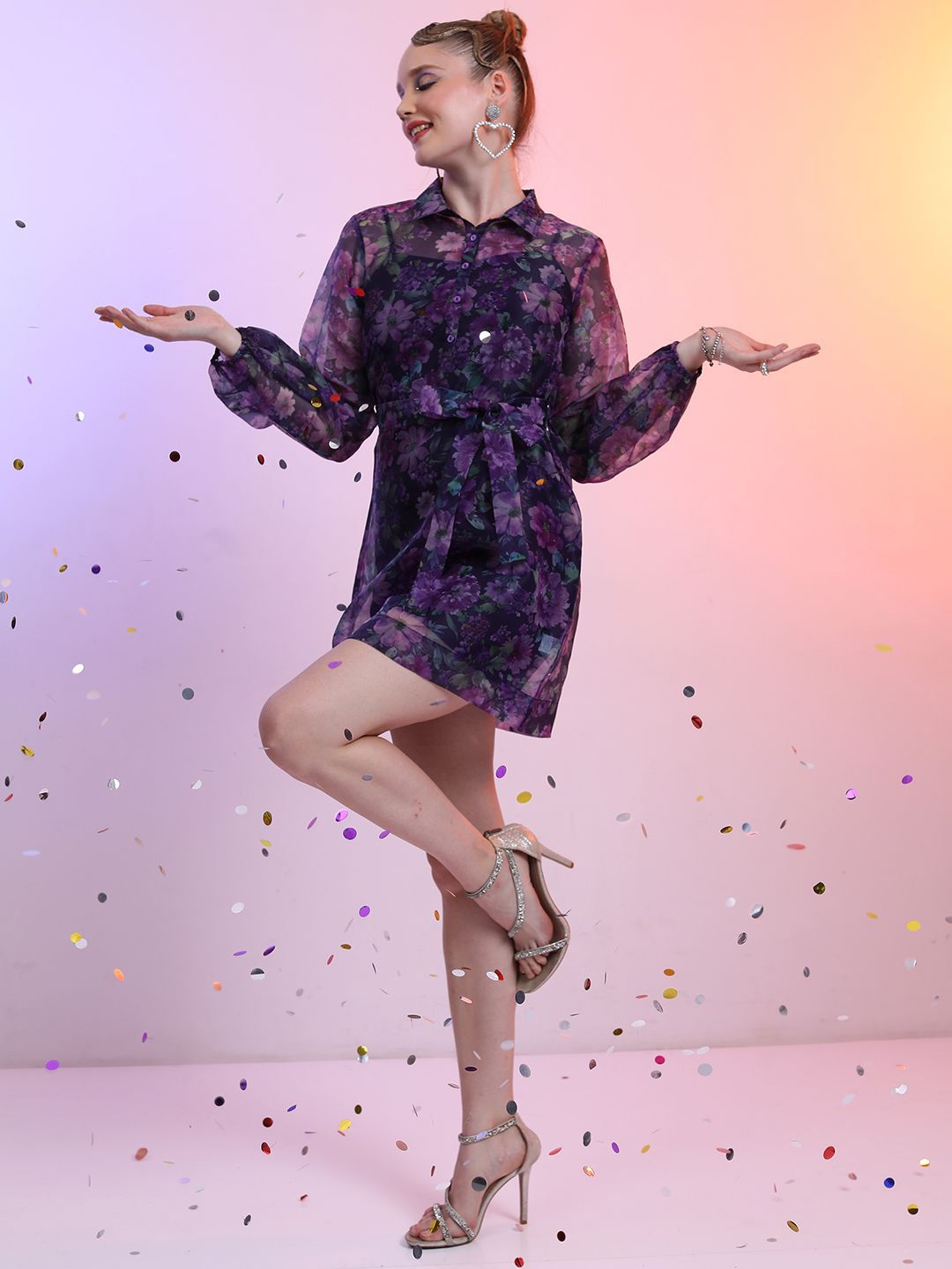Pakaian Mini Baju Bercetak Bunga Tokyo Talkies Wanita