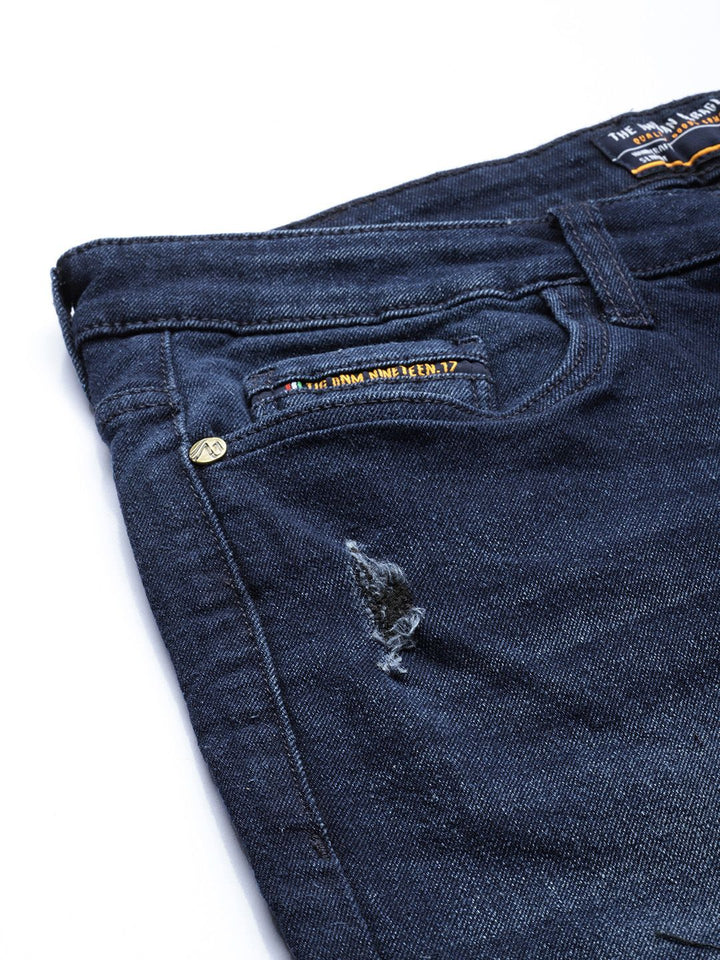The Indian Garage Co Men Slim Fit Slash Knee Stretchable Jeans