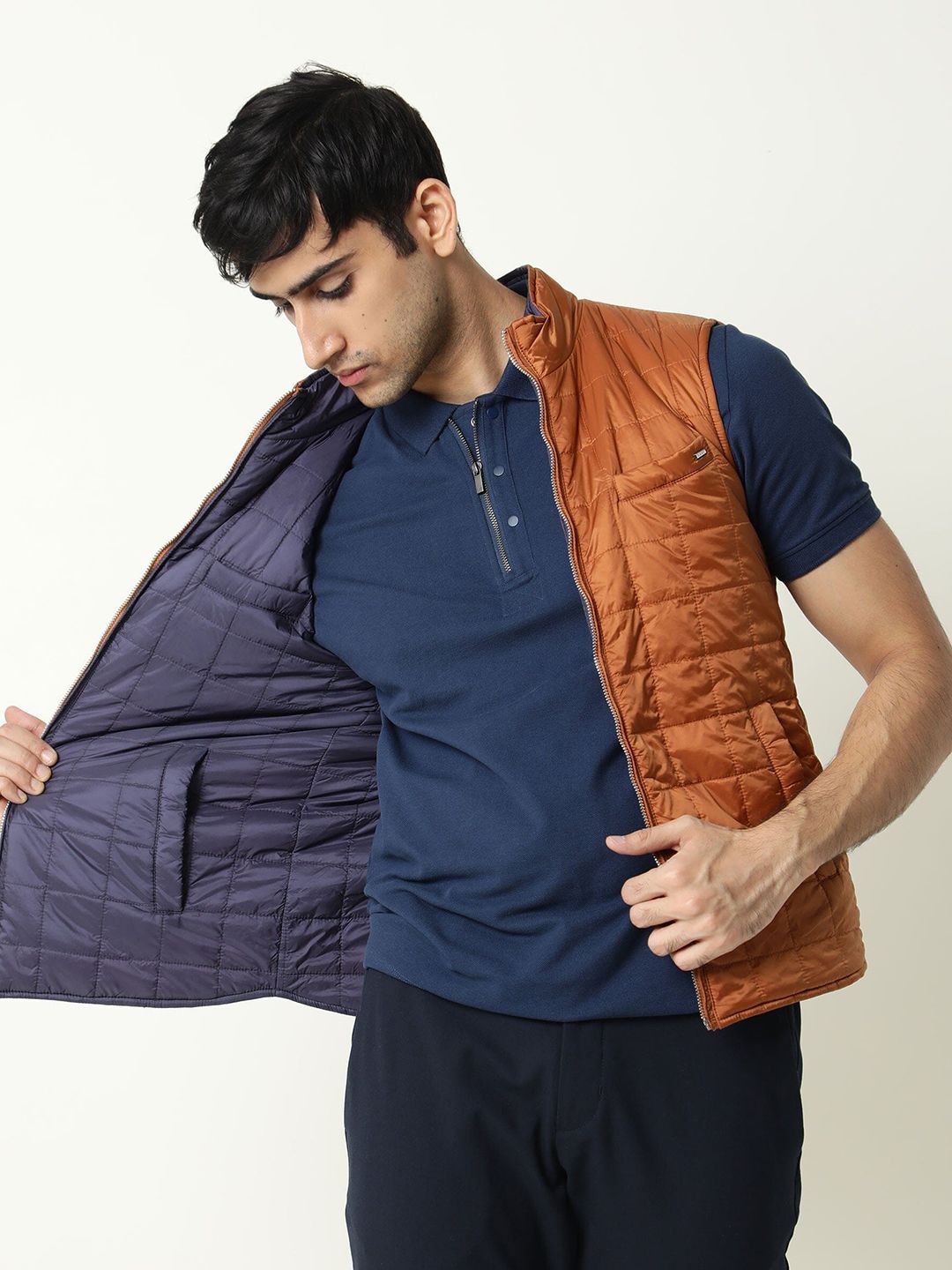 RARE RABBIT Men Fillex Puffer Reversible Quilted Jacket