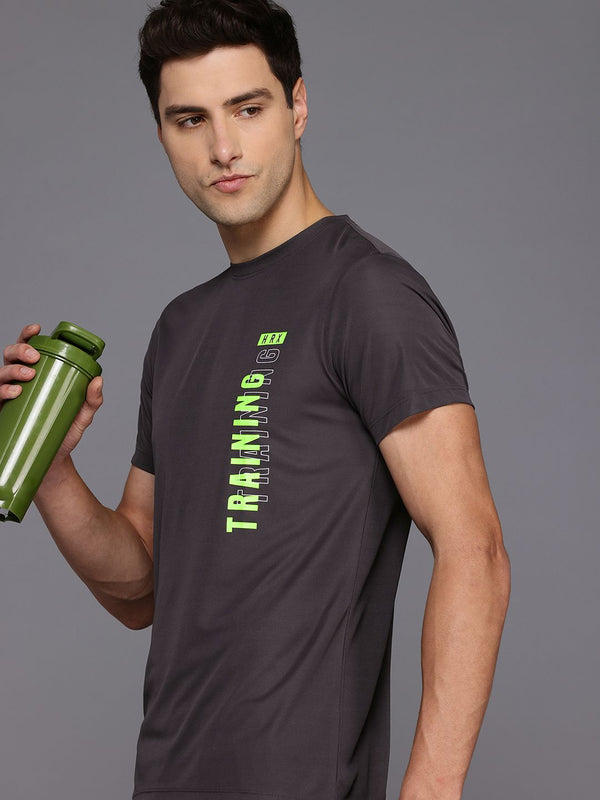 HRX by Hrithik Roshan Rapid-Dry  Brand Logo Print Training T-shirt