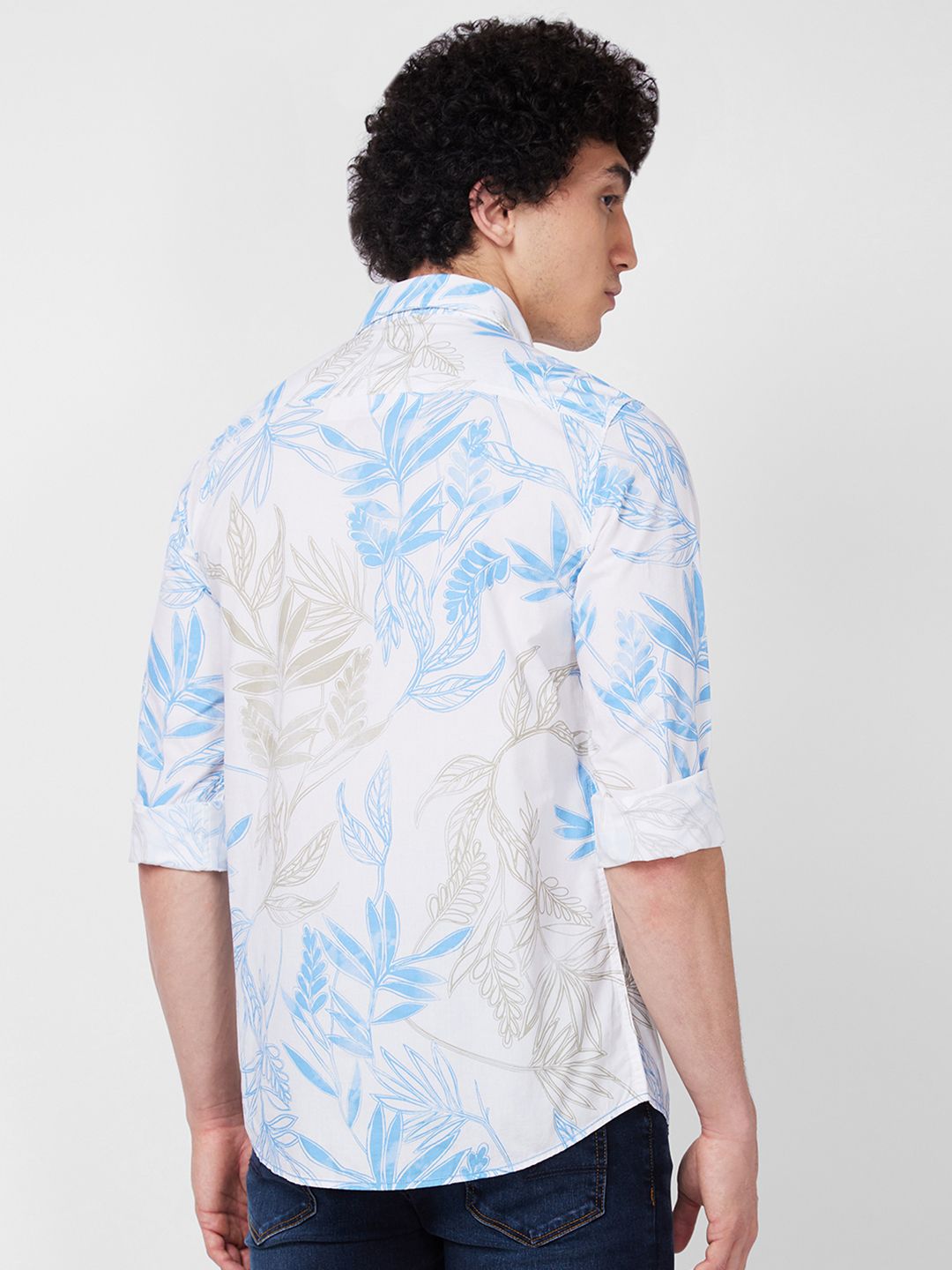 SPYKAR Floral Printed Cotton Casual Shirt