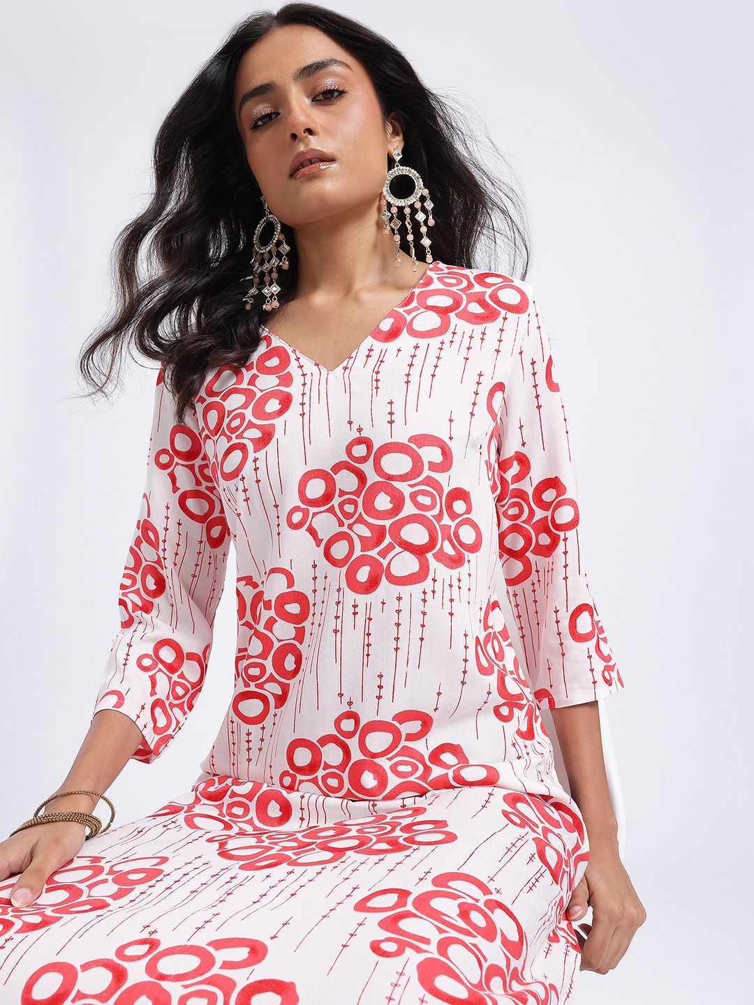 Anouk Printed Straight Kurta