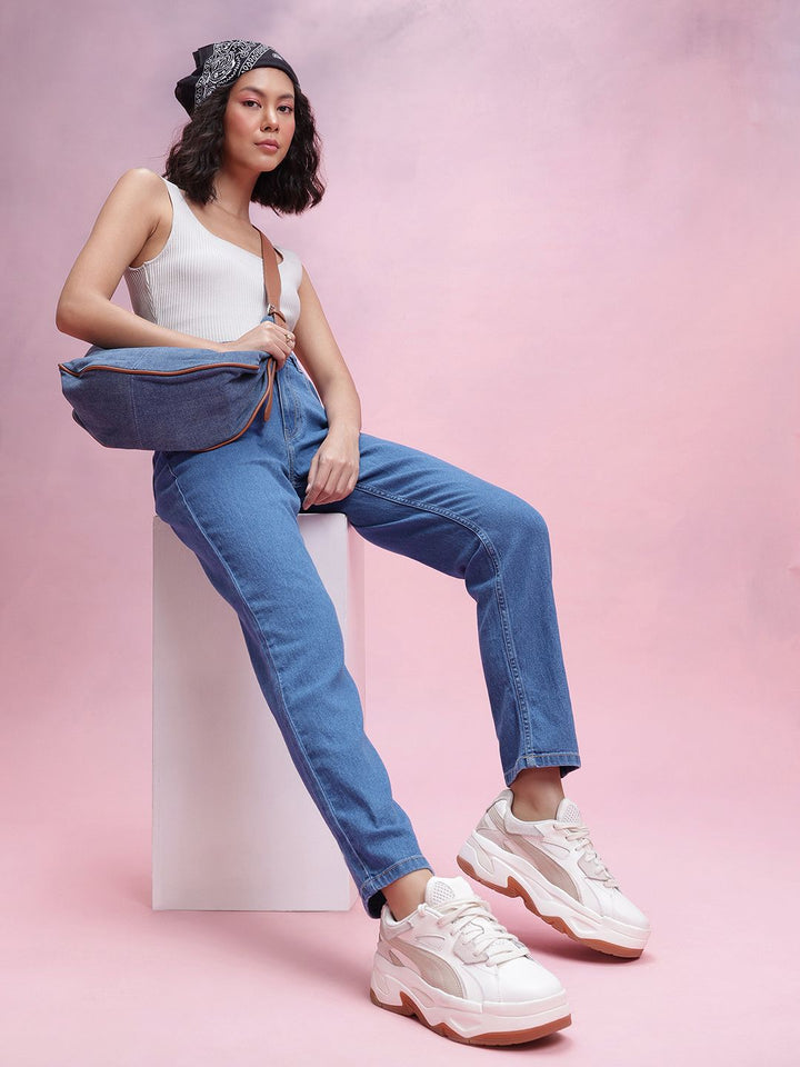 DressBerry Women High-Rise Stretchable Boyfriend Fit Jeans