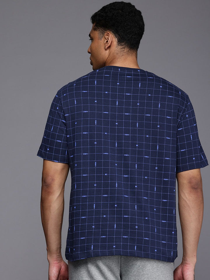HRX by Hrithik Roshan Printed Drop-Shoulder Sleeves Pure Cotton Relaxed Fit T-shirt