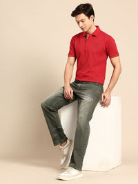Being Human Pure Cotton Polo Collar T-shirt