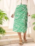 DressBerry Hyper Brights Animal Print Midi Skirt