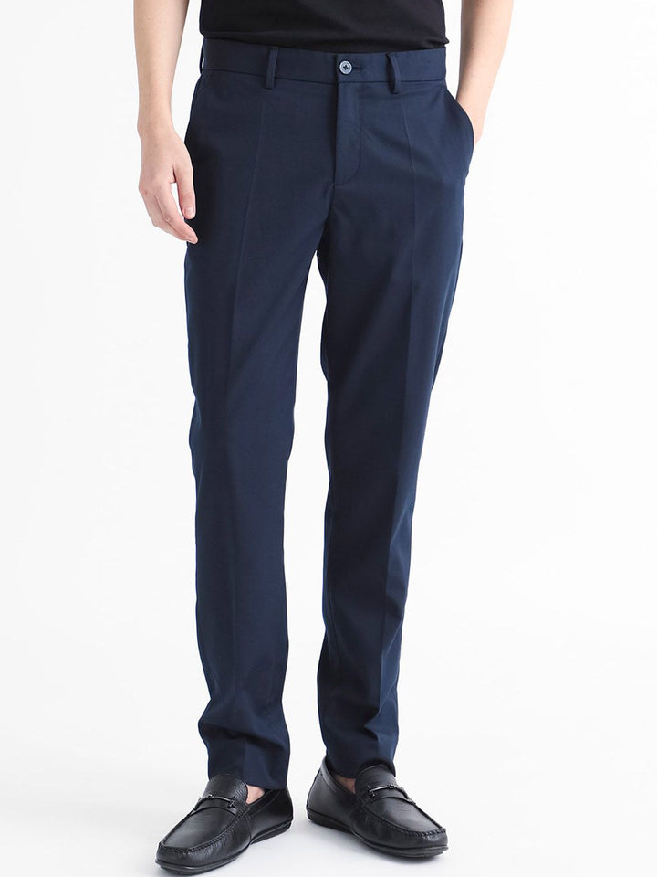 RARE RABBIT Men Chamer Mid Rise Slim Fit Trouser
