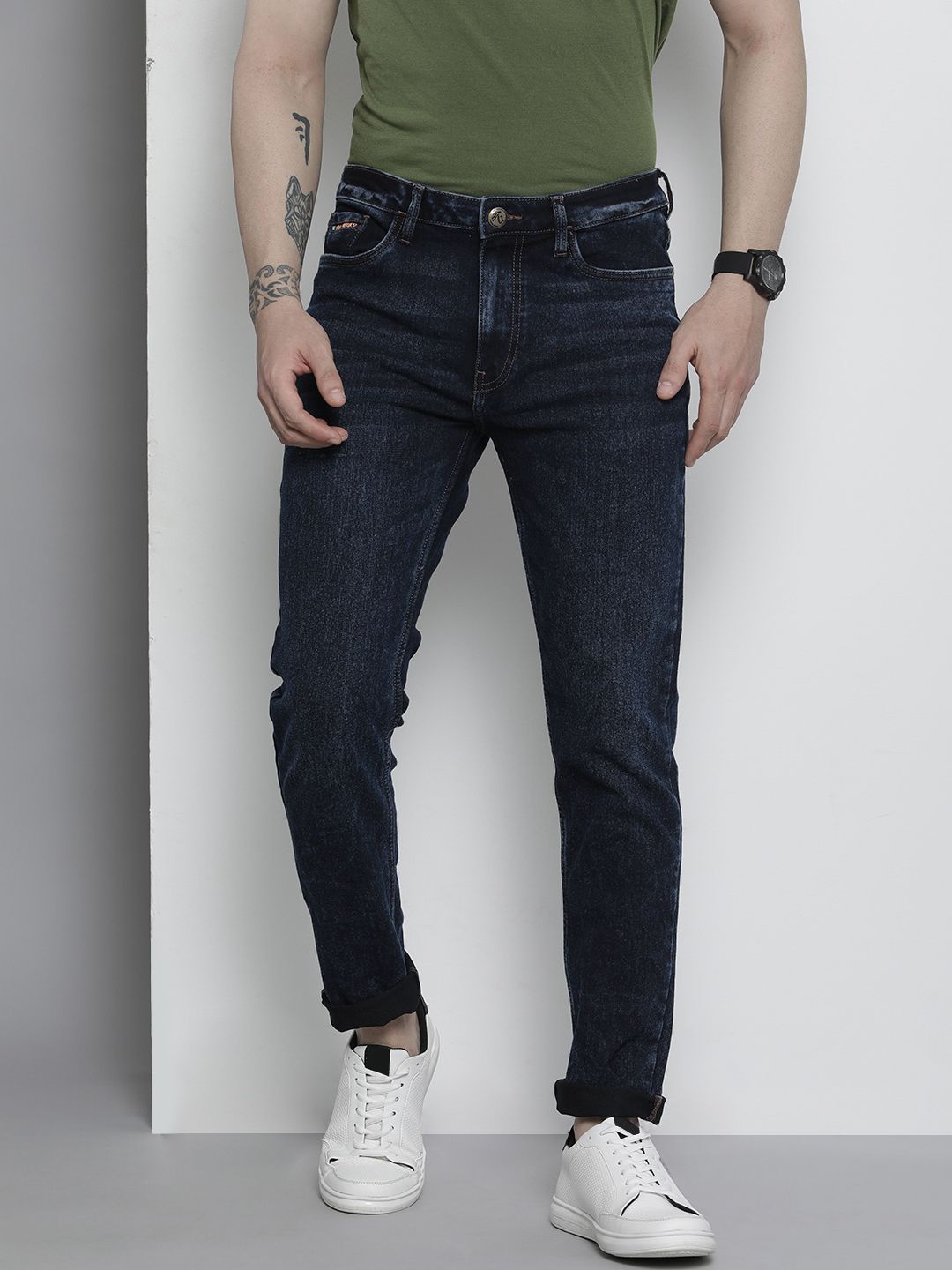 The Indian Garage Co Men Slim Fit Stretchable Jeans