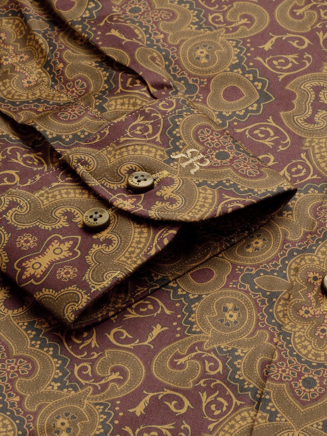 Raymond Pure Cotton Contemporary Fit Opaque Printed Formal Shirt