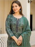KALINI Women Ethnic Motifs Printed Regular Kurta with Trousers & Dupatta