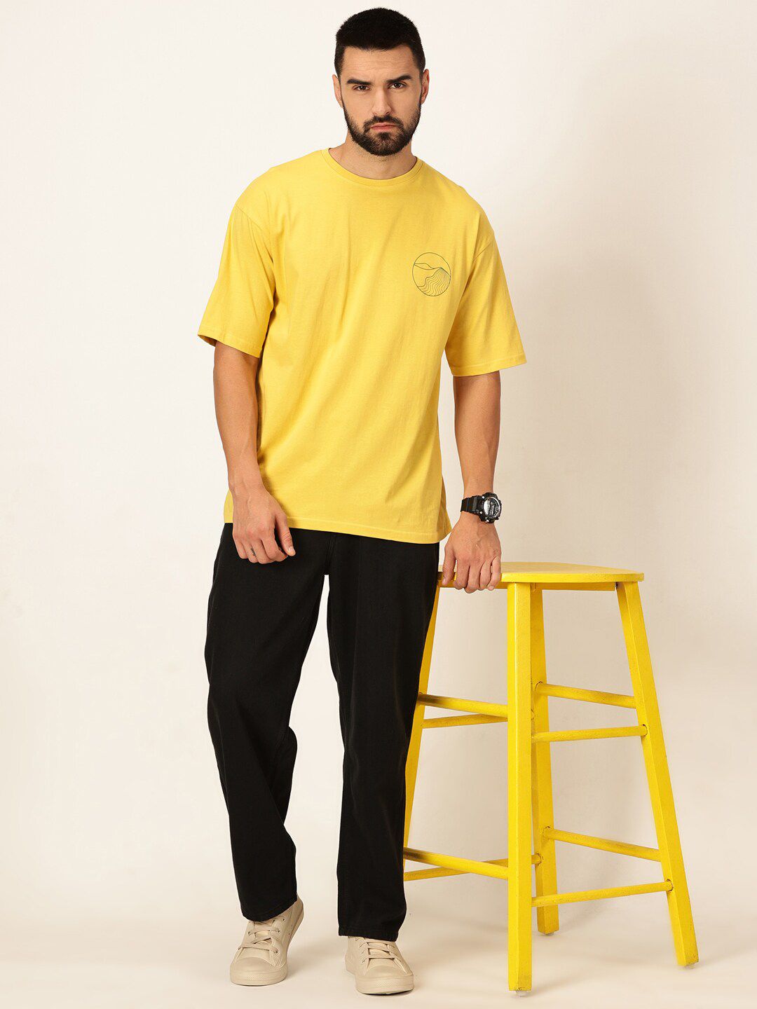 Thomas Scott Oversized Graphic Printed Bio Finish Cotton T-shirt