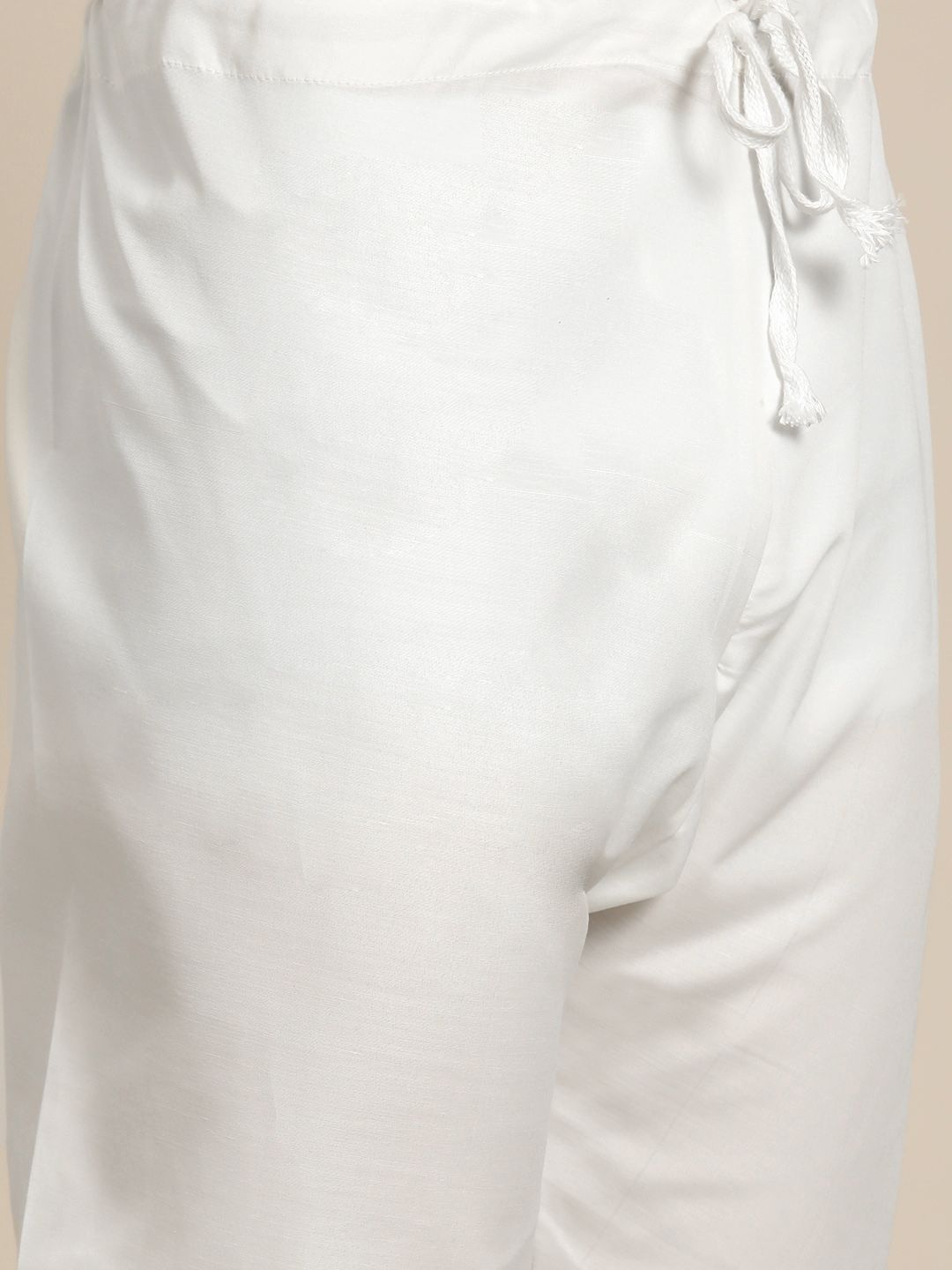 SOJANYA Lelaki Mustard Yellow & Beige Thread Work Straight Kurta Churidar & Jaket Nehru