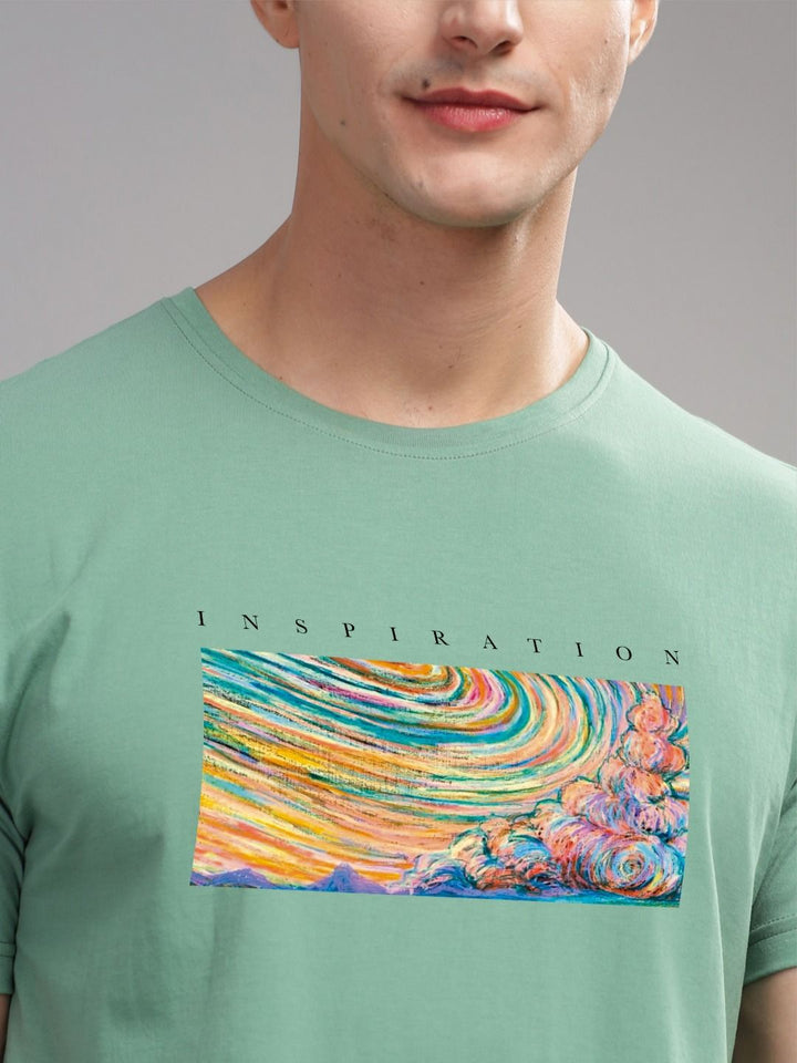 ADRO Typography Printed Round Neck Pure Cotton T-shirt