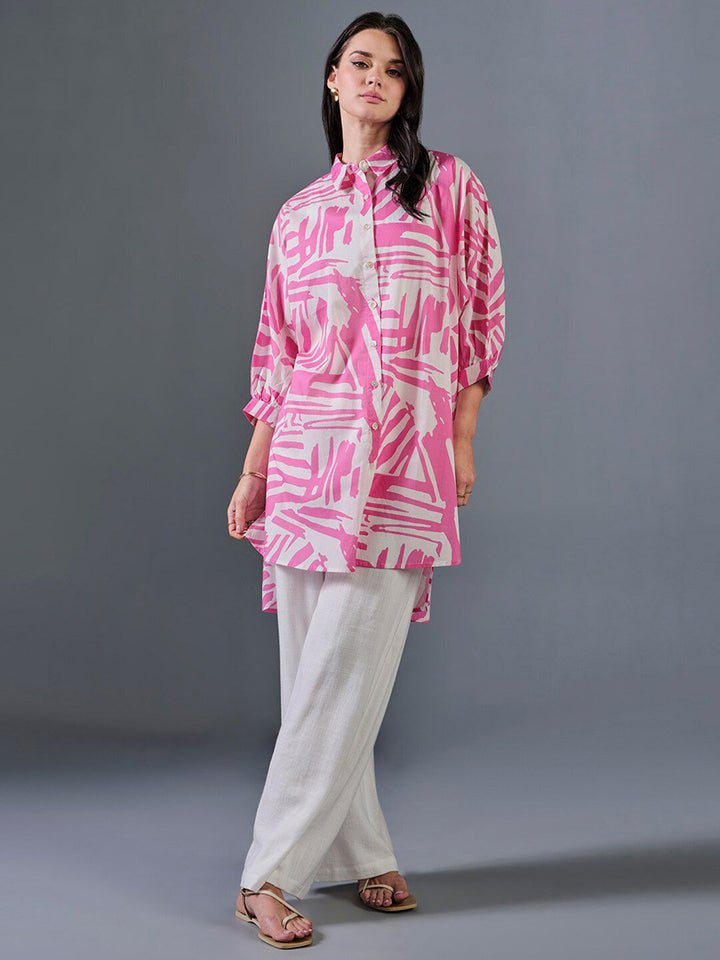 AND Floral Print Cotton Empire Top