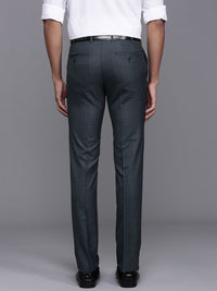 Raymond Men Checked Slim Fit Formal Trousers