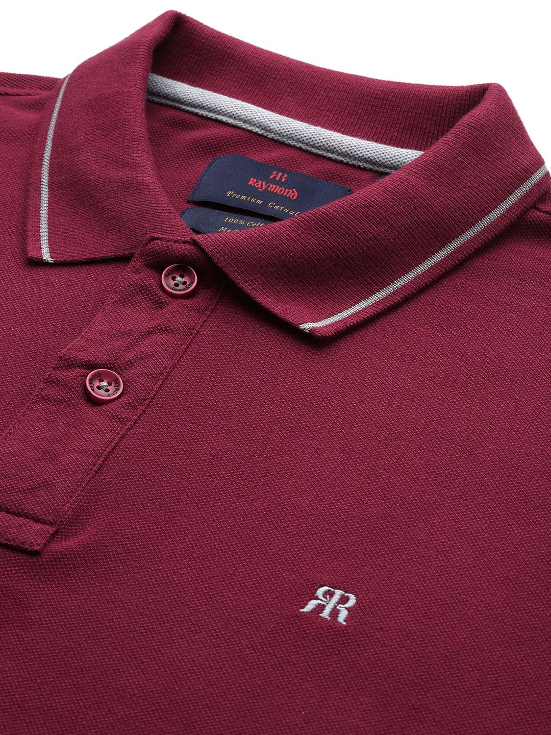 Raymond Men Polo Collar Pure Cotton T-shirt
