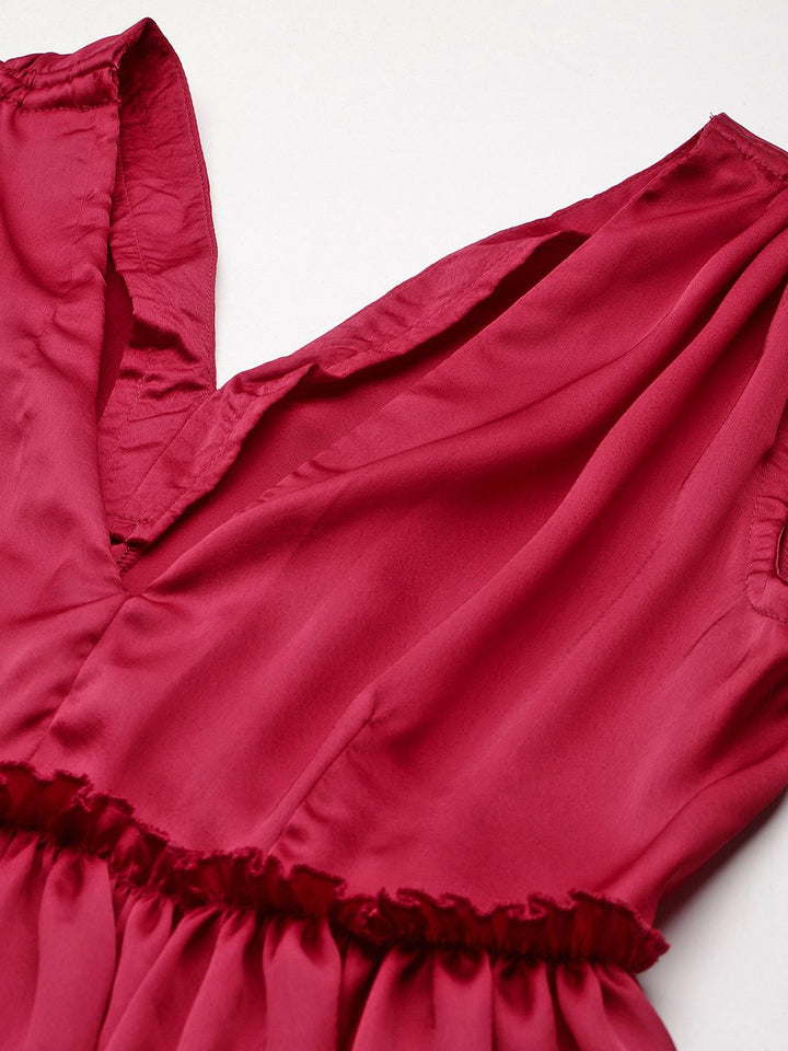 all about you Satin-Finish Cinched Waist Top