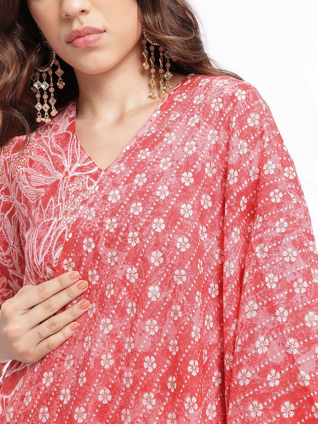 Anouk Floral Print Regular Pure Cotton Kurta Set