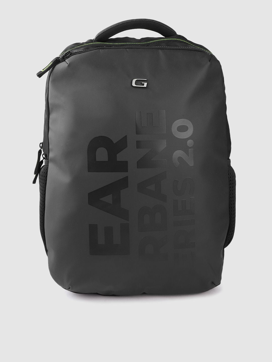 Gear Unisex Black & Fluorescent Green Brand Logo Print Parker Executive Backpack