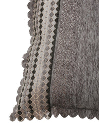 HOSTA HOMES Grey & Beige Set of 5 Velvet Square Cushion Covers
