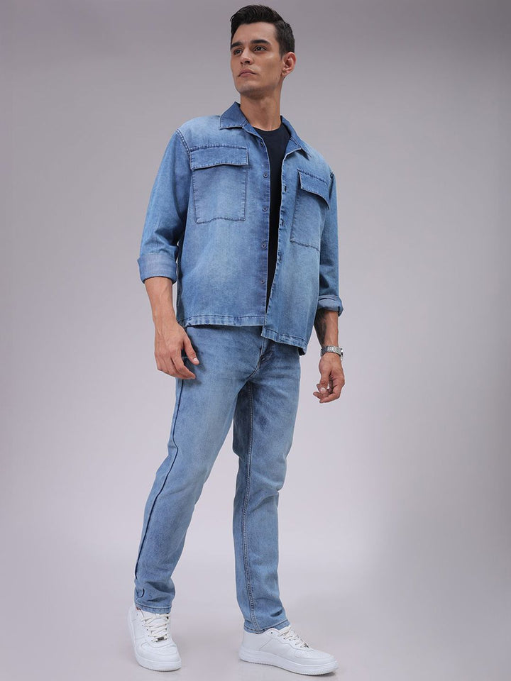 The Indian Garage Co Men Slim Fit Heavy Fade Jeans