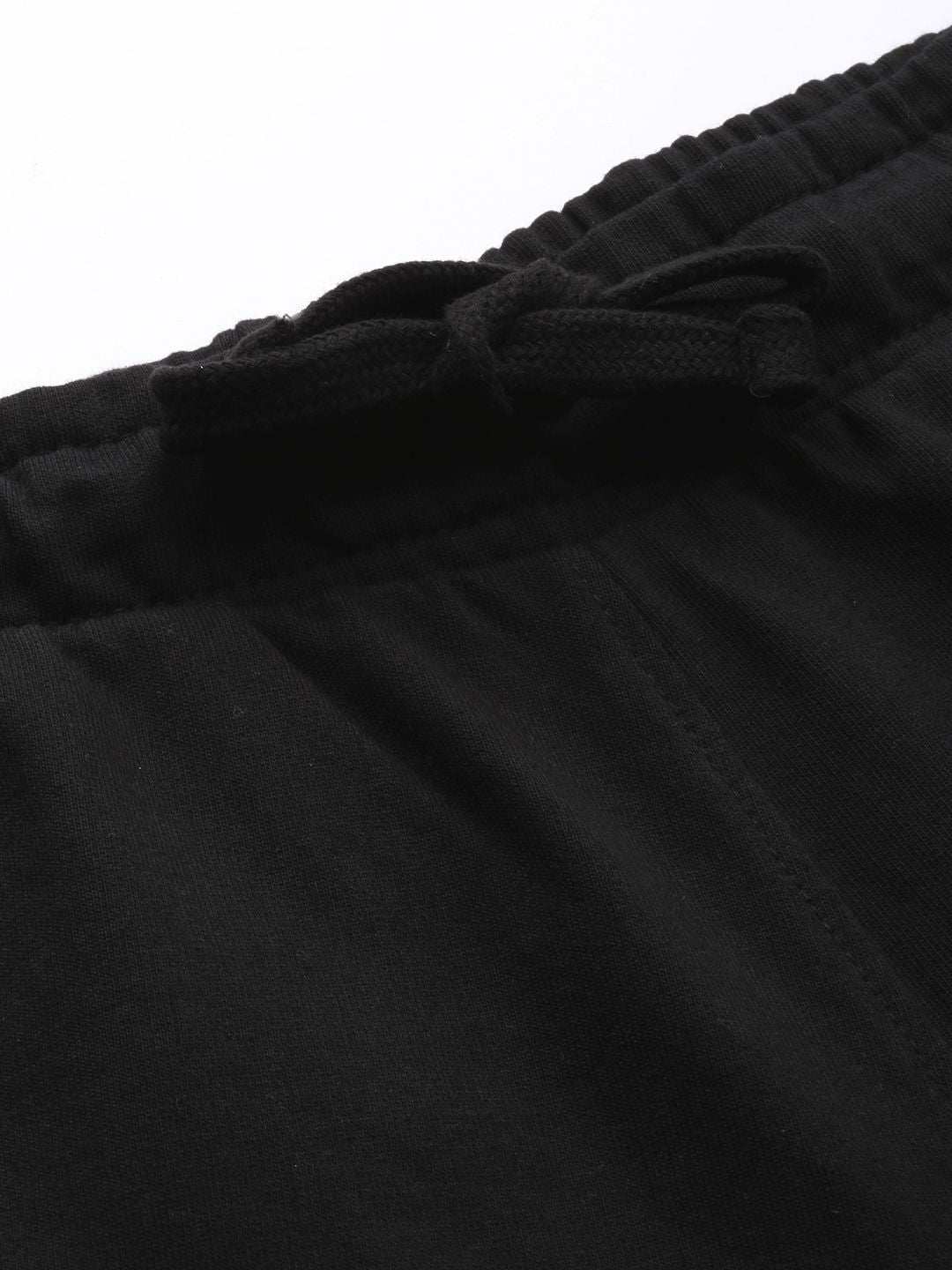 The Indian Garage Co Men Black Solid Pleated Detail Joggers