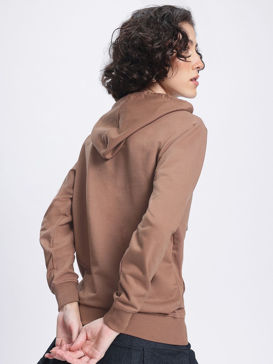 DressBerry Textual Printed Hooded Sweatshirt