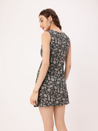 DressBerry Cute Feminine Floral Fantasy Printed A-Line Mini Dress