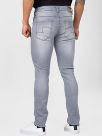 Spykar Men Slim sesuai dengan seluar jeans pudar berat rendah