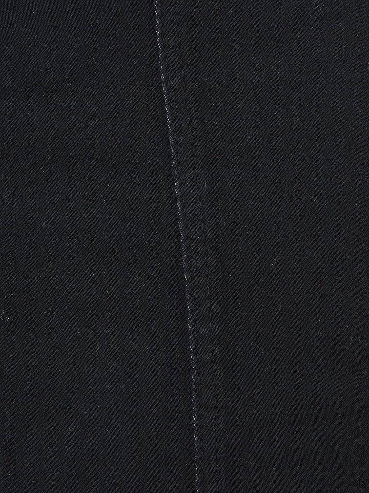 Miss Chase Black Denim Mini Straight Skirt