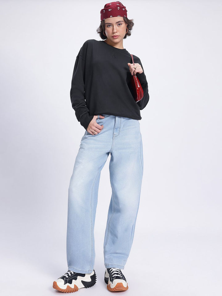 DressBerry Printed Drop-Shoulder Sweatshirt