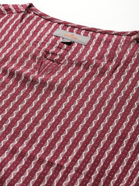 Anouk Woven Design High-Low Kurta