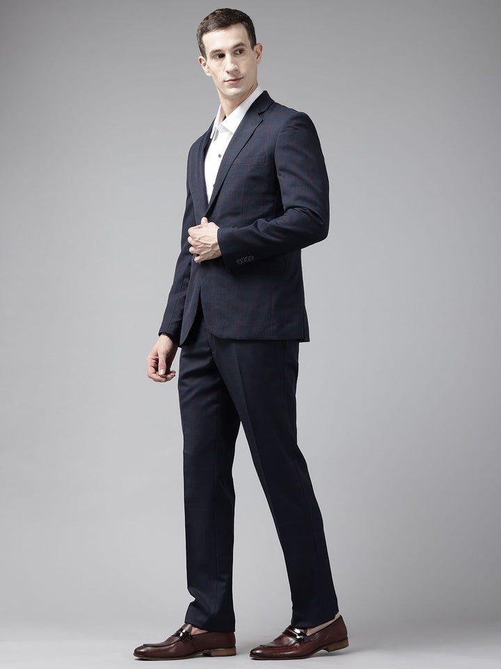 Park Avenue Super Slim Fit 2-Piece Checked Formal Suit
