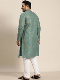 SOJANYA PLUS Lelaki Plus Size Motif Etnik Printed Kurta