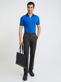 Park Avenue Men Typography Printed Polo Collar Cotton T-shirt