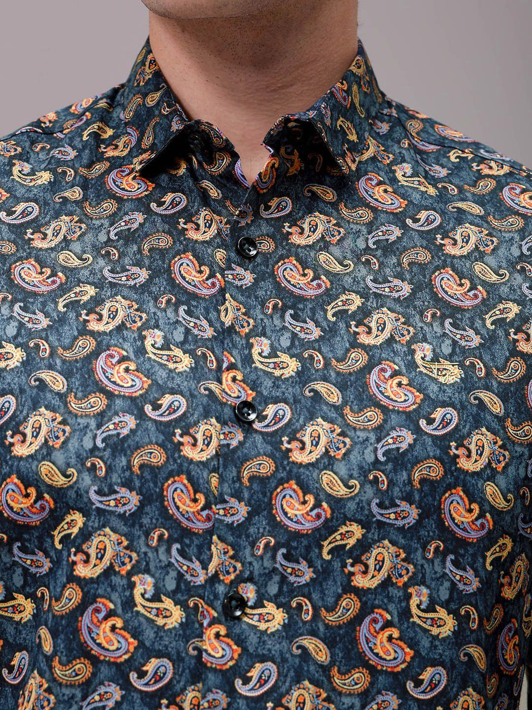 The Indian Garage Co Men Slim Fit Floral Opaque Printed Casual Shirt