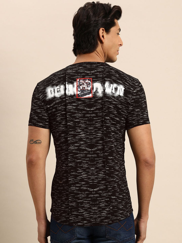 Being Human Men Black Graphic Printed T-shirt