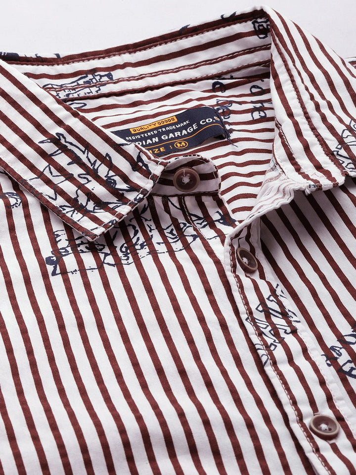 The Indian Garage Co Men Striped Casual Shirt