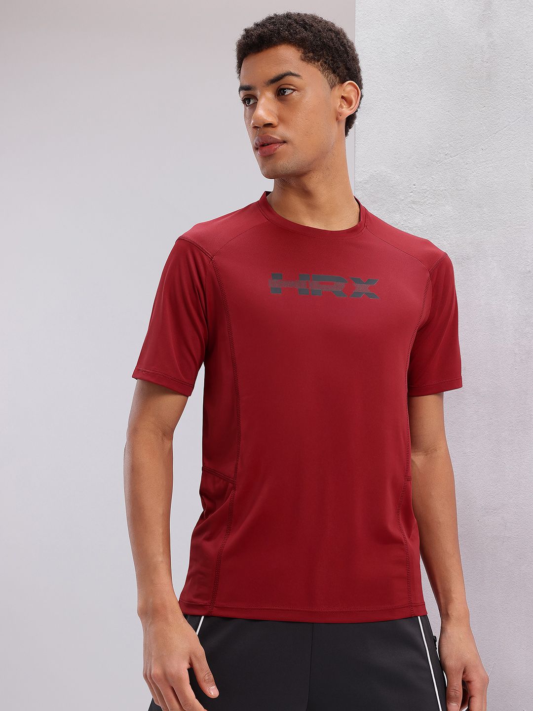 HRX by Hrithik Roshan Men Brand Logo Printed Rapid-Dry Training T-shirt