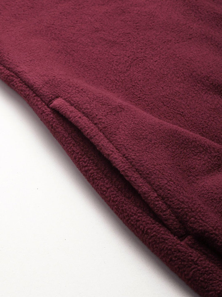 HRX by Hrithik Roshan Mock Collar Fleece Sweatshirt